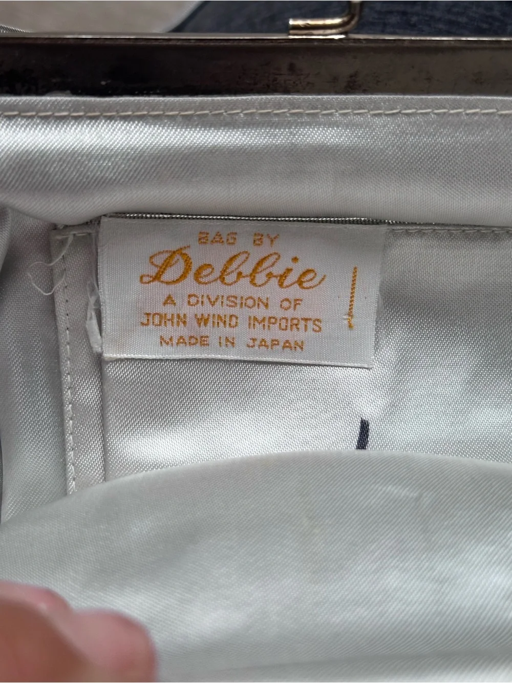 Vintage Bag by Debbie‎ Silver Mesh Evening Bag Japan Chain Strap Clutch Purse